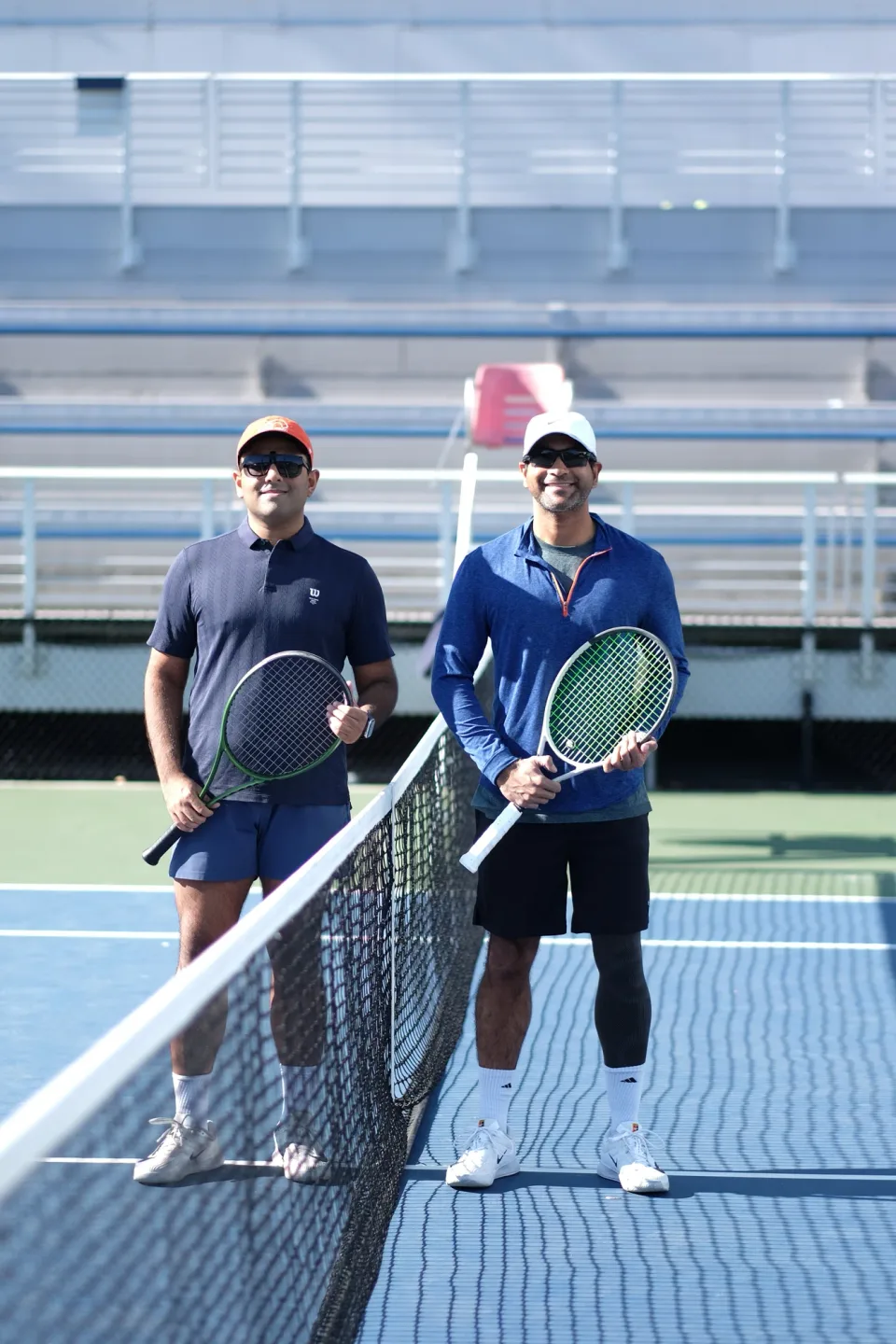Racquets ready before the match at the 2026 Manhattan Ladder Finals