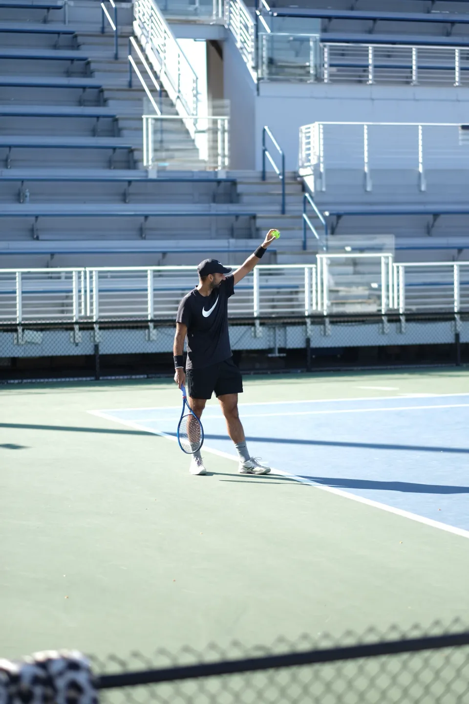 Serving at Billie Jean King National Tennis Center at the 2026 Manhattan Ladder Finals