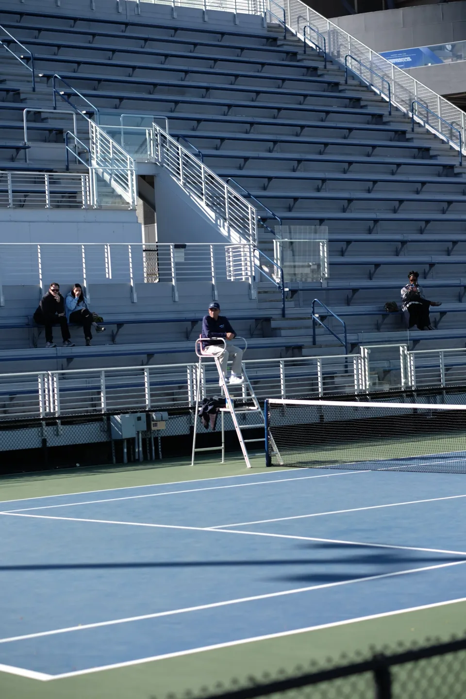 A wide view of play beneath the grandstand at the 2026 Manhattan Ladder Finals