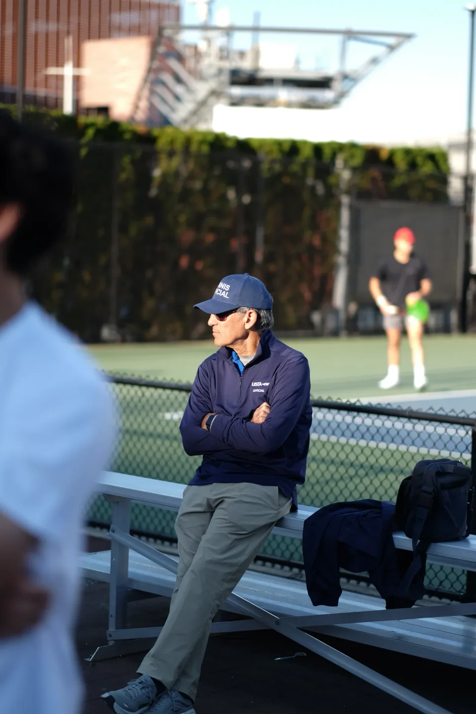 A moment on the sidelines late in the day at the 2026 Manhattan Ladder Finals