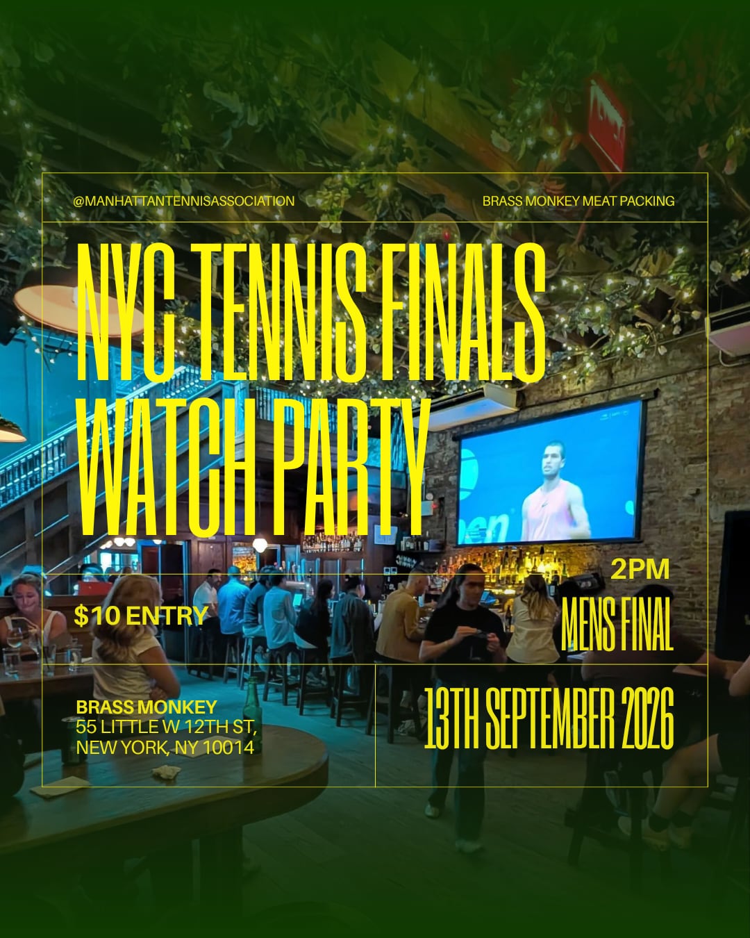 Grand Slam Championship Weekend (Mens Finals Watch Party)